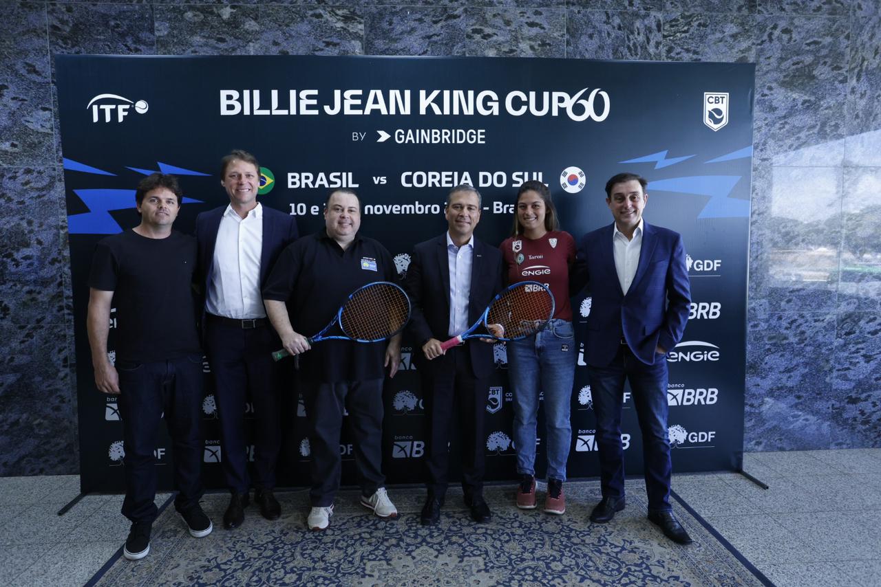 Coletiva de Imprensa no Palácio do Buriti confirmando a realização da Billie Jean King Cup, na Arena BRB, em Brasília