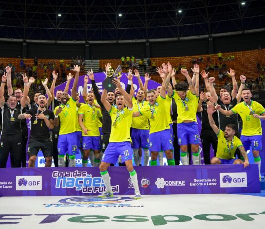 Brasil vira sobre a Polônia e é bicampeão da Copa das Nações de Futsal Brasil