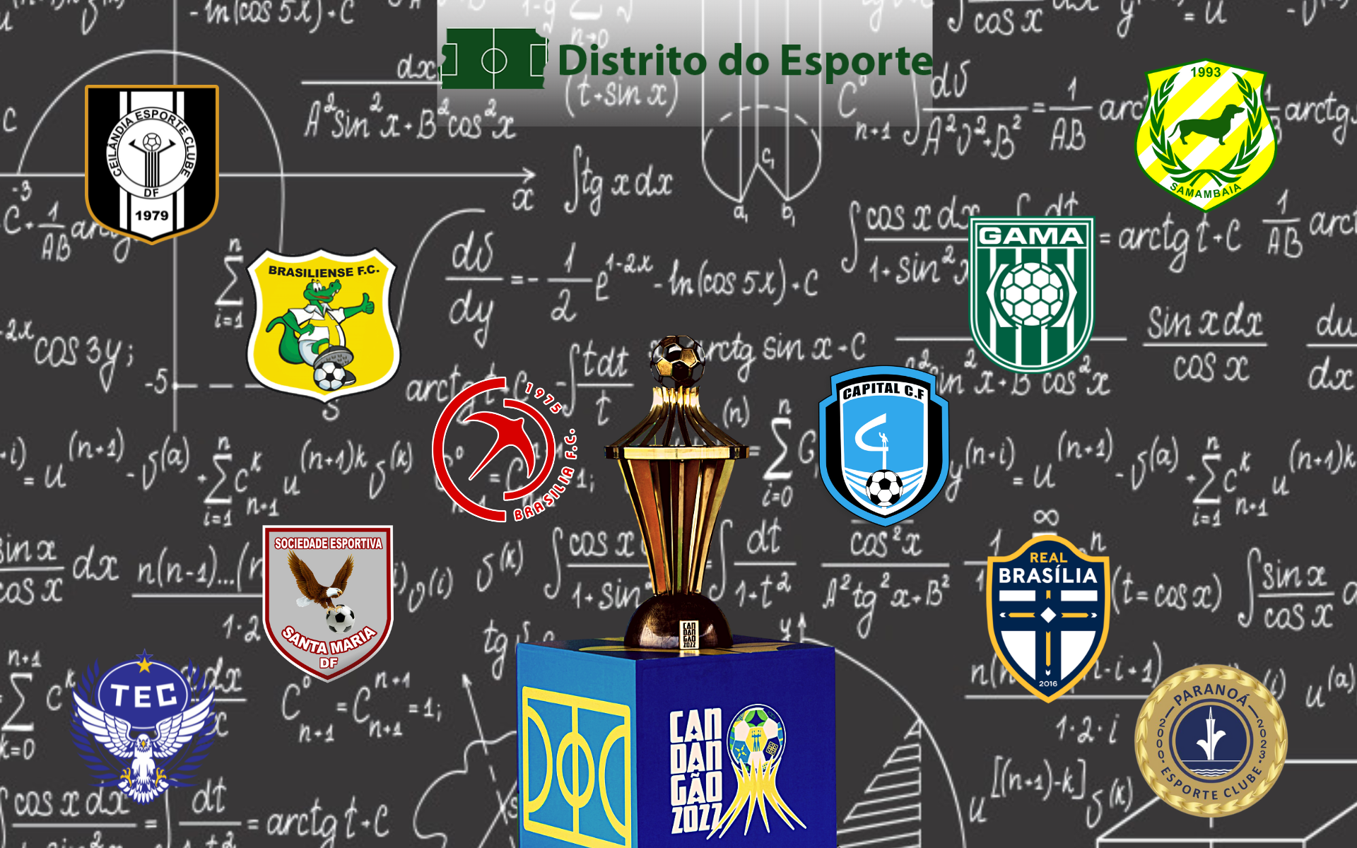 Arte com os times do Campeonato Candango