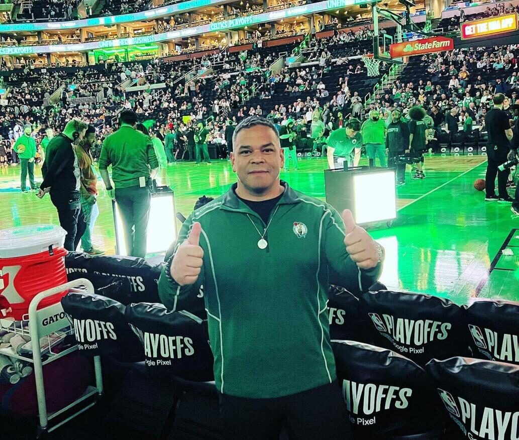 Alexandre "Xan-Xan" Costa em uma partida do Boston Celtics