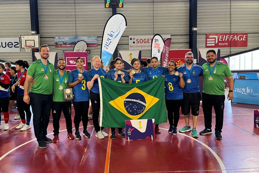 Seleção Feminina de Goalball representada por atletas do Capital CF