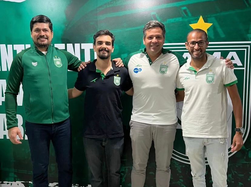 Luis Felipe de Assis, novo Coordenador de Futebol do Gama ao lado de Wendel Lopes, Zuza Falcão e Altair Sula