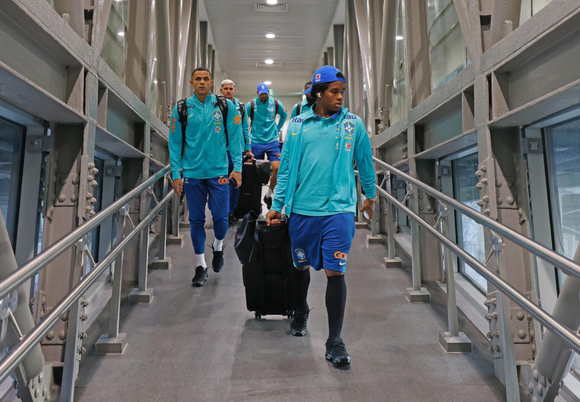 Seleção Brasileira desembarcando no Chile - Brasil x Chile