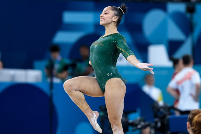 Ginasta Júlia Soares, medalhista de bronze na Olimpíada de Paris 2024. Vai disputar o Troféu Brasil de Ginástica, em Brasília
